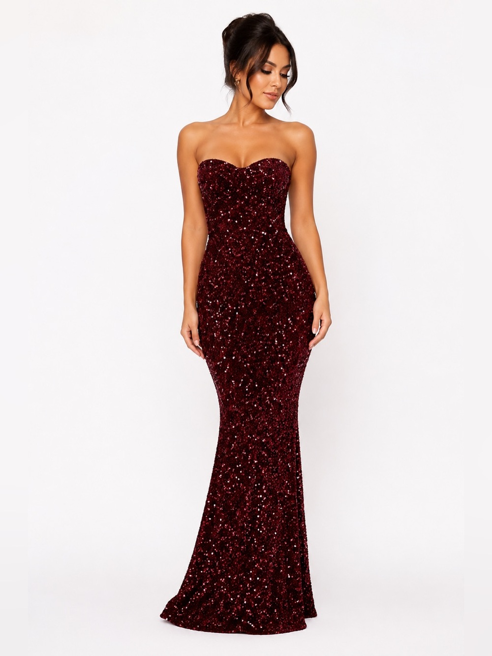 Red Sequin Maxi Dress – Burgundy/Red | NWOT | XL